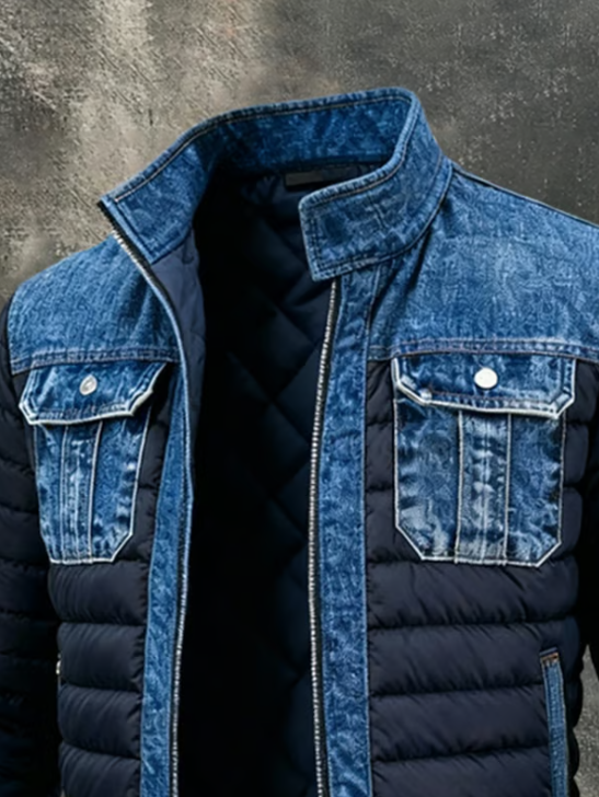 Charly™ | Chaqueta Híbrida de Denim con Almohadillas