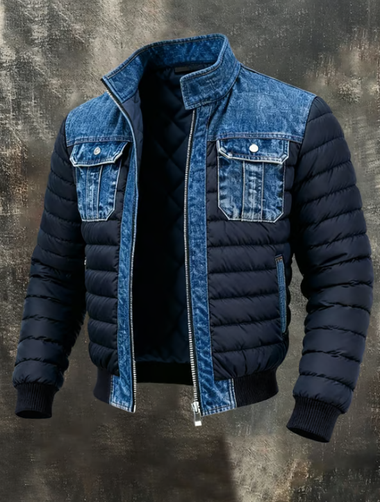 Charly™ | Chaqueta Híbrida de Denim con Almohadillas